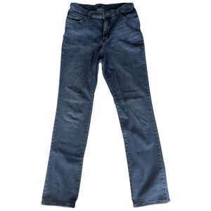 Lee Classic Fit Straight Leg Jeans Women's Size 10 Long Medium Wash Stretch